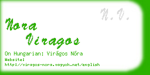 nora viragos business card